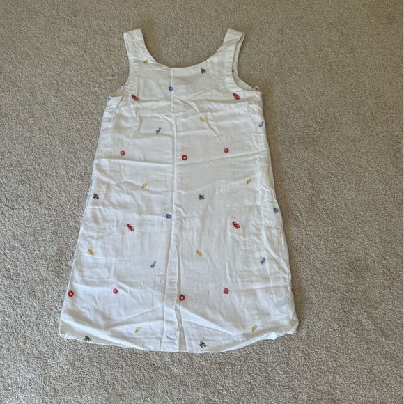 C&C California White Dress with Embroidered sea Accents - Picture 1 of 5